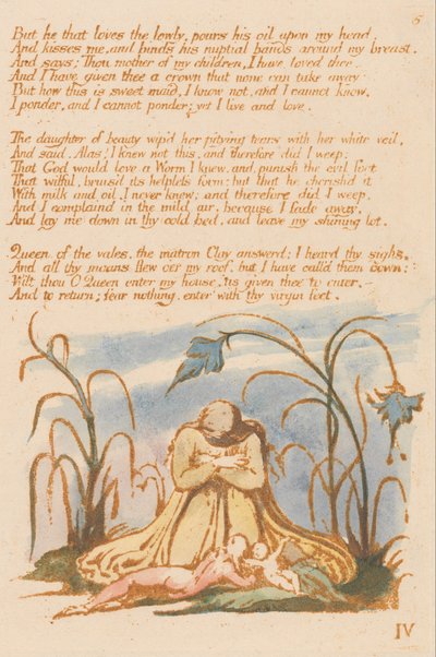 The Book of Thel, Plate 7 by William Blake